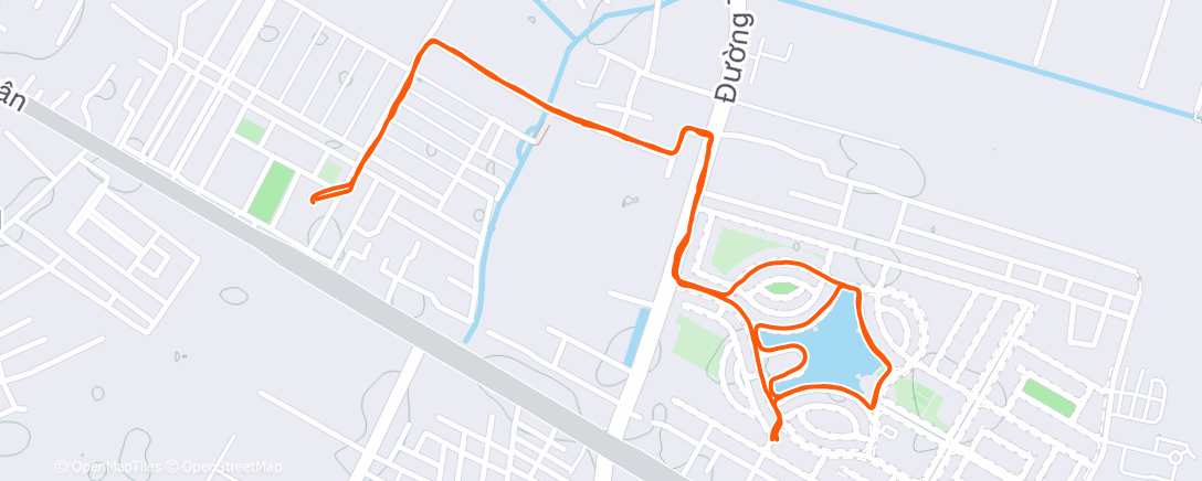 Map of the activity, Afternoon Run