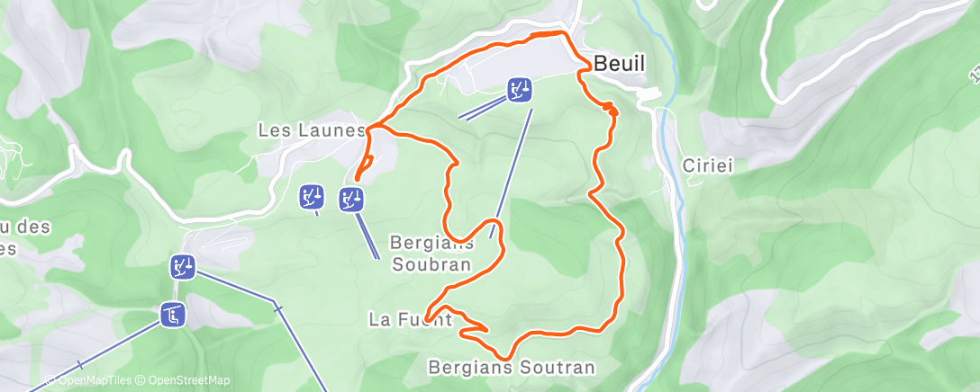 Map of the activity, Le tour des Hameaux voisins 🏠