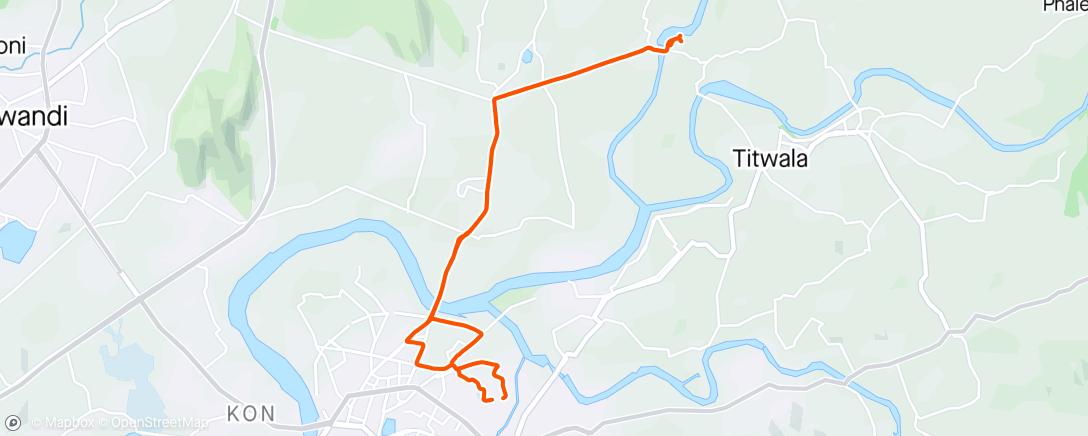 Map of the activity, Pissa Dam Ride