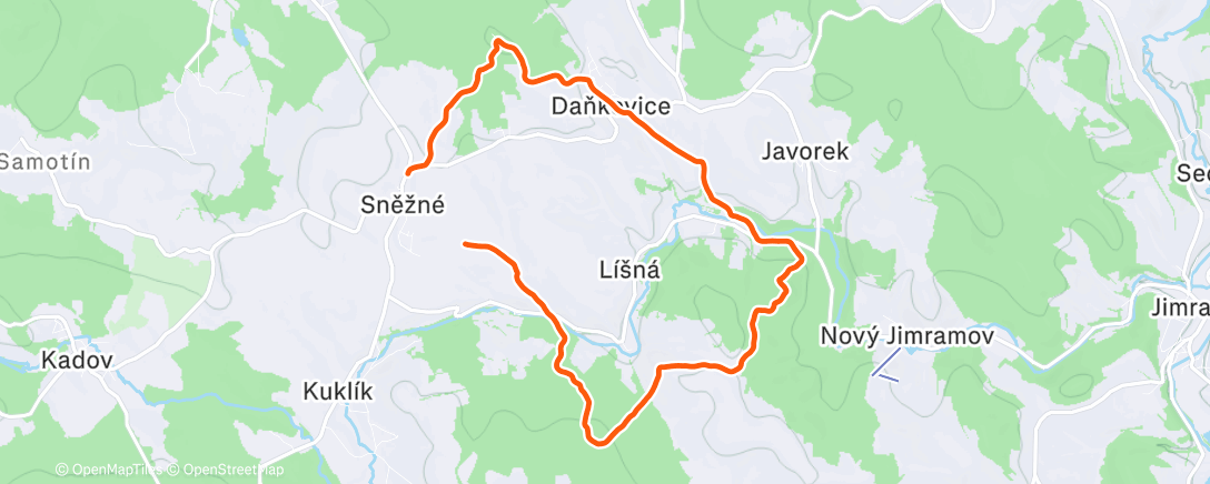 Map of the activity, Morning Walk