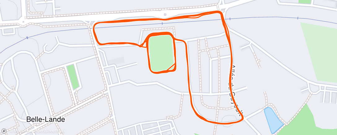 Map of the activity, Evening Run