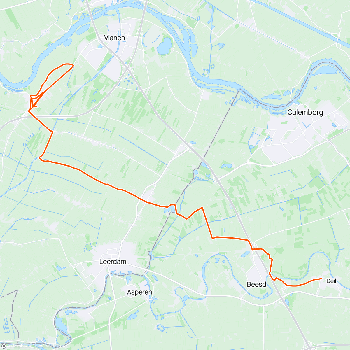 Map of the activity, Ronde van Lexmond
