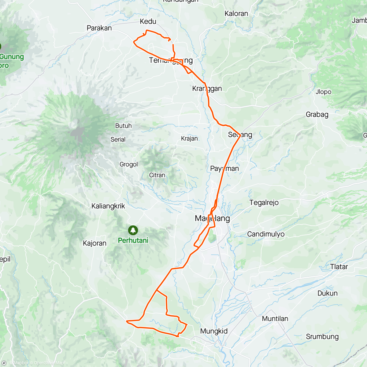 Map of the activity, Gerbang Gajah.