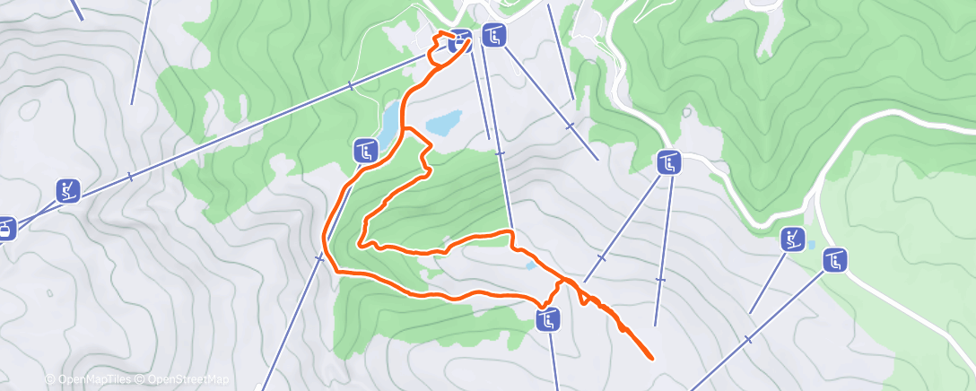 Map of the activity, Esquí de montaña a la hora del almuerzo