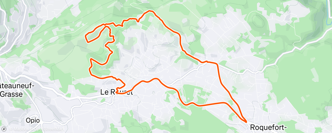 Map of the activity, Sortie VTT le midi