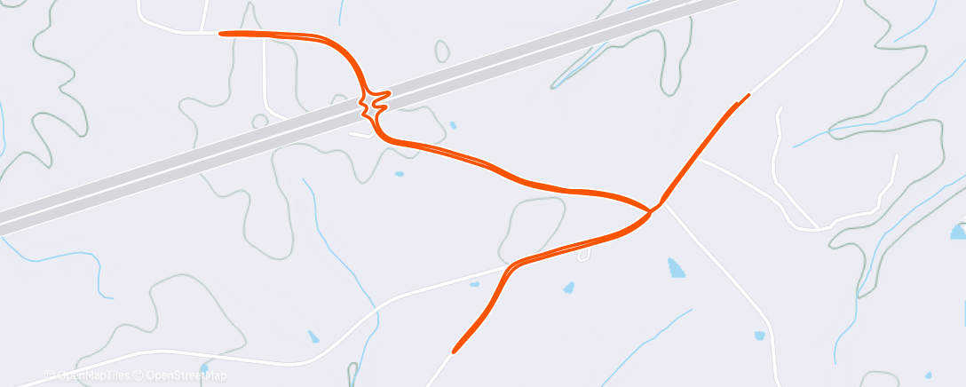 Map of the activity, Sunday Morning WU/Run/CD