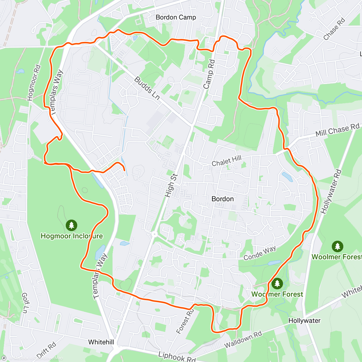 Map of the activity, The Loop. Soggy version
