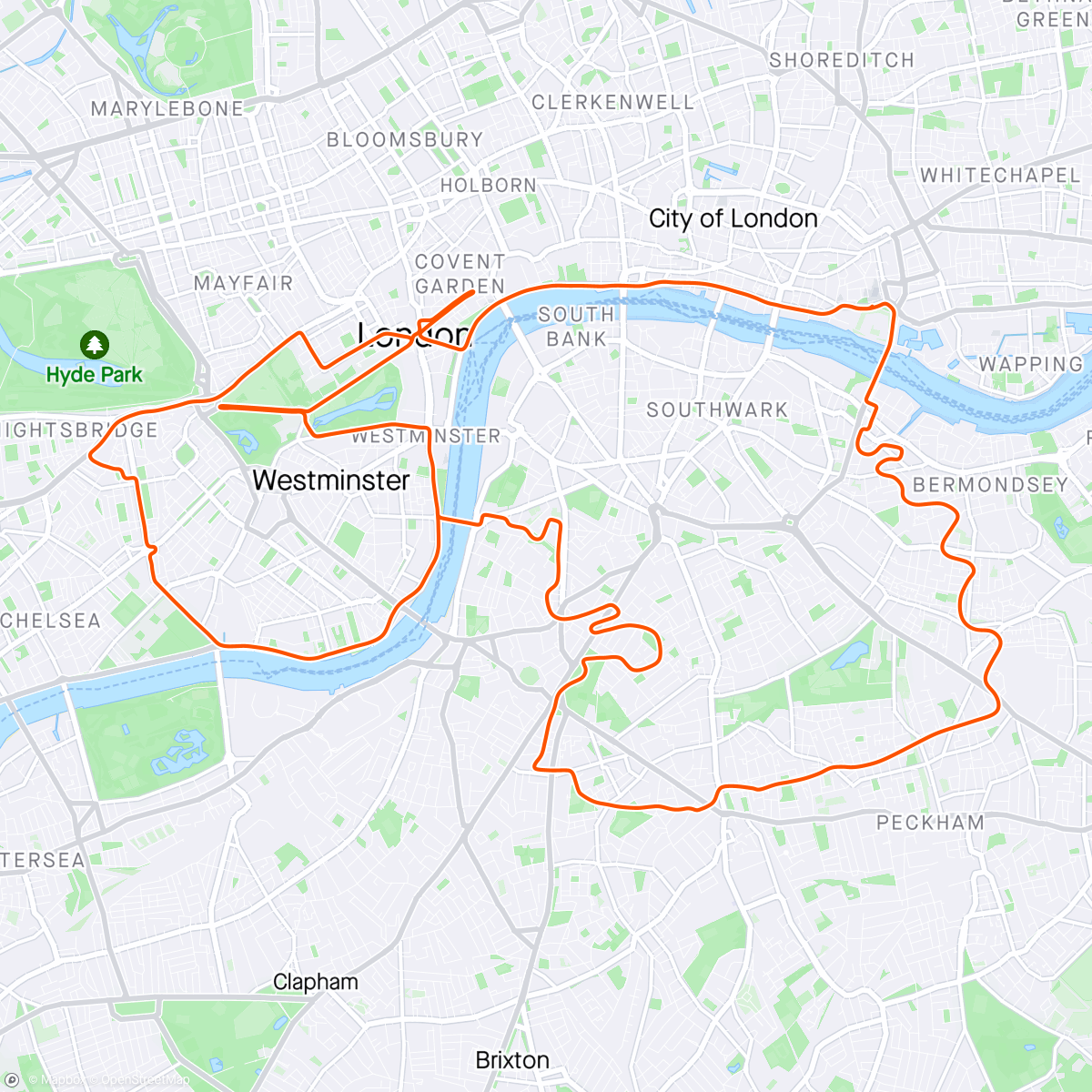 Map of the activity, Zwift - Group Ride: Standard | Stage 2 | The Zwift Big Spin 2024 on Greater London Flat in London