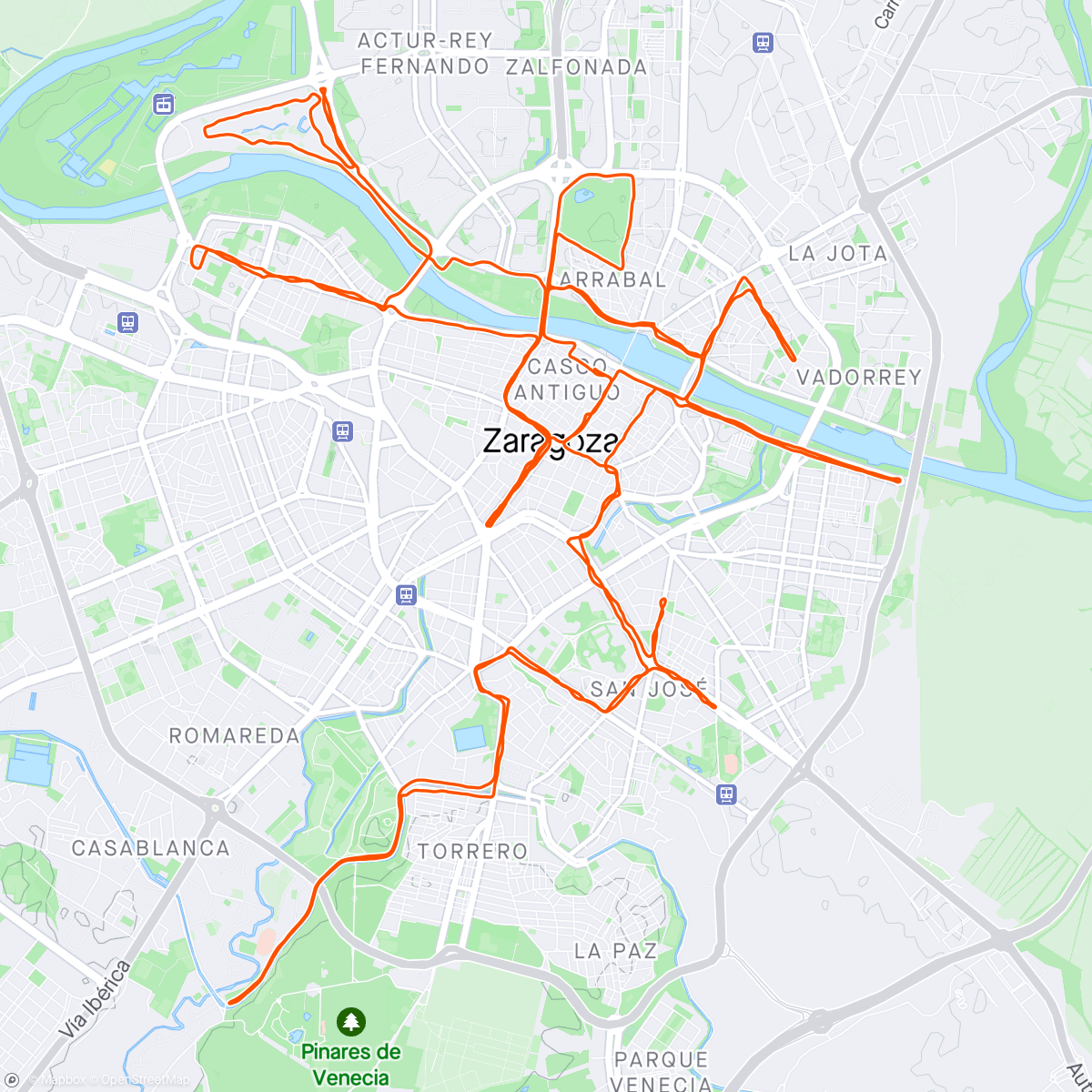 Map of the activity, XVII Maratón de Zaragoza 🦁
