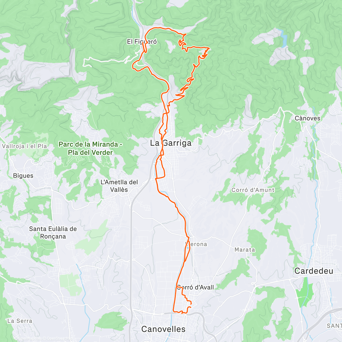 Map of the activity, Salida Social para despedir a la grupeta por Navidades!