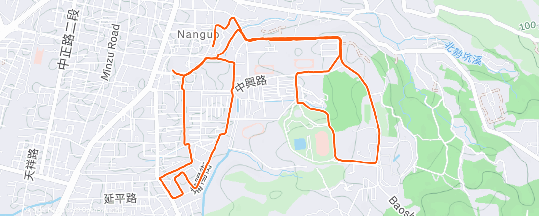 Карта физической активности (傍晚跑步)