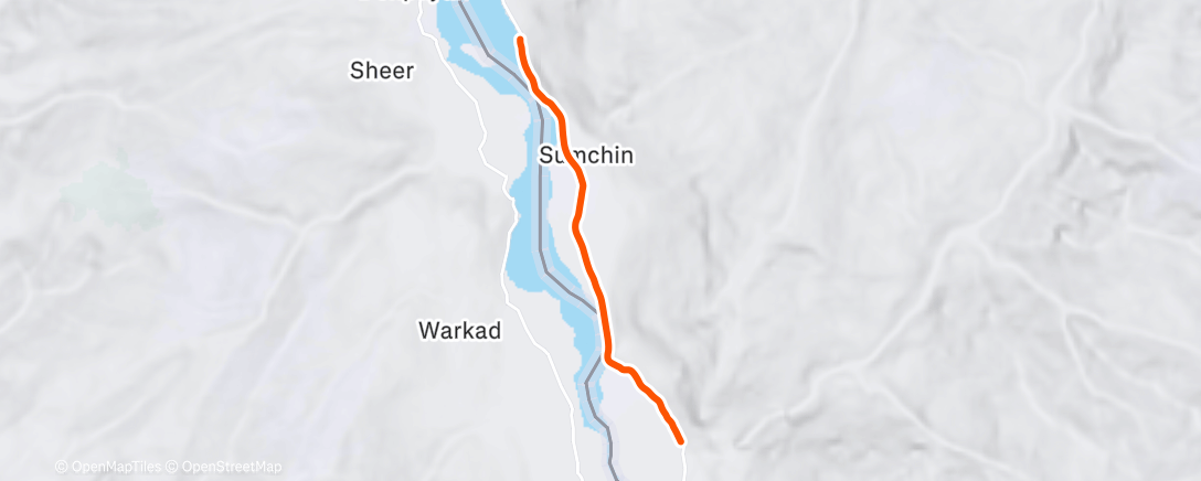 Map of the activity, ROUVY - 20 minute cool-down