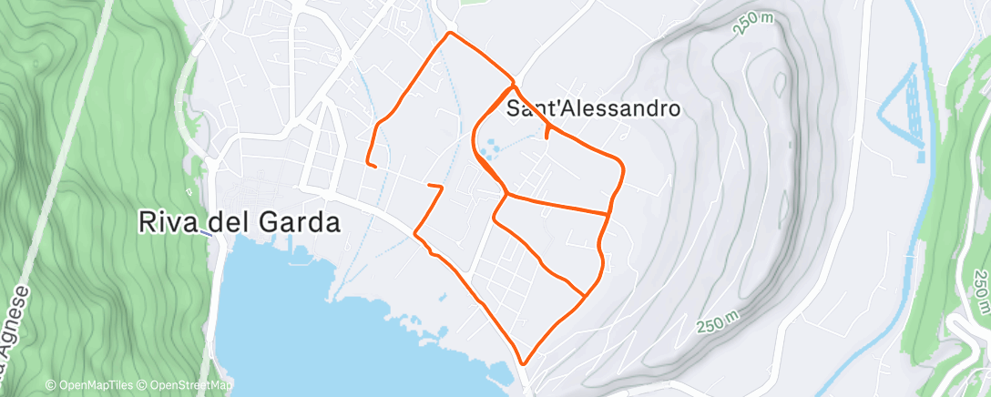 Map of the activity, Corsa pomeridiana