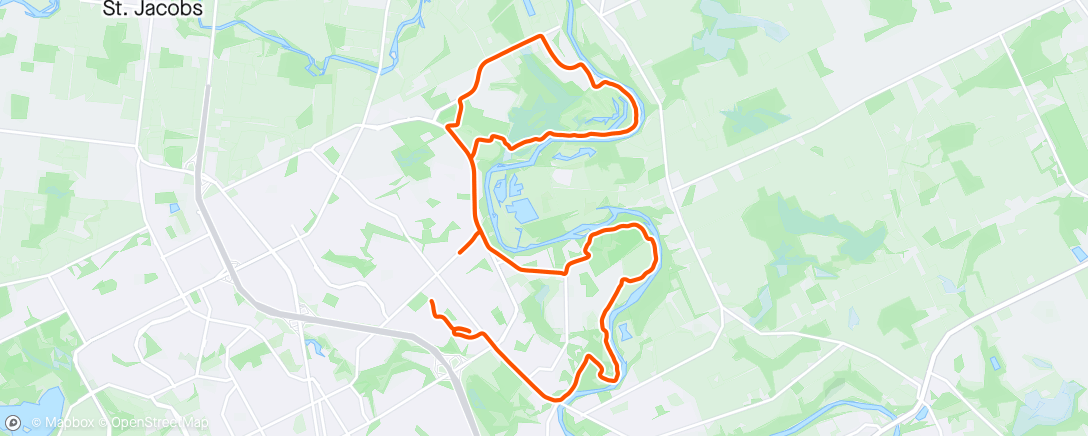 Map of the activity, Evening spin with the girls