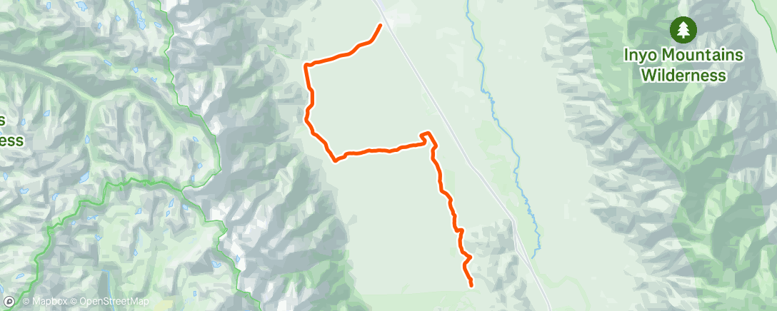 Map of the activity, Day 1: Owens Valley