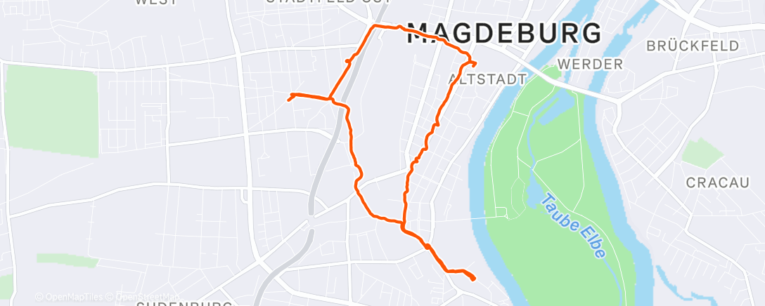 Map of the activity, Spaziergang am Nachmittag