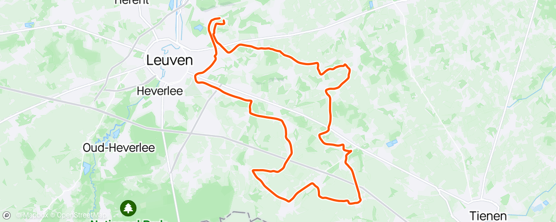 Map of the activity, Willebringe, lonely training