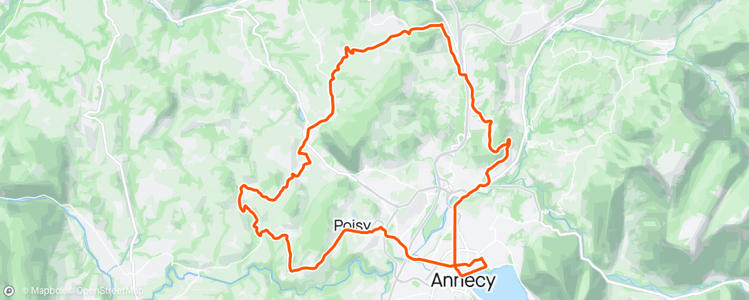 Карта физической активности (Sortie vélo en soirée)
