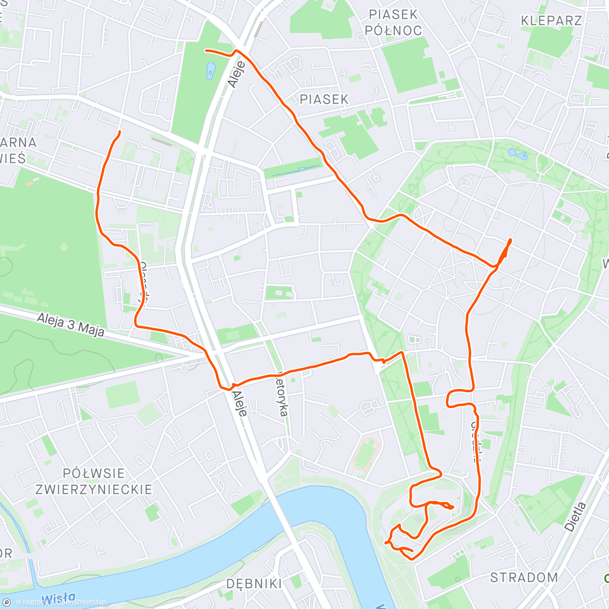 Map of the activity, Afternoon Walk with my daughter