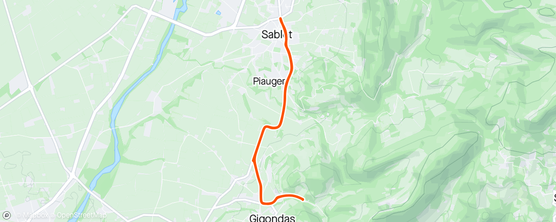 Map of the activity, Gigondas Provence France