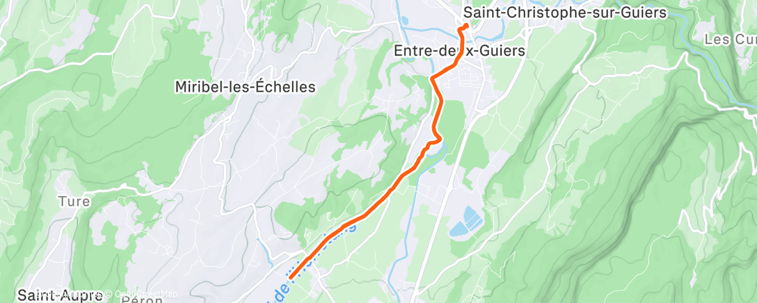 Map of the activity, Course à pied dans l'après-midi