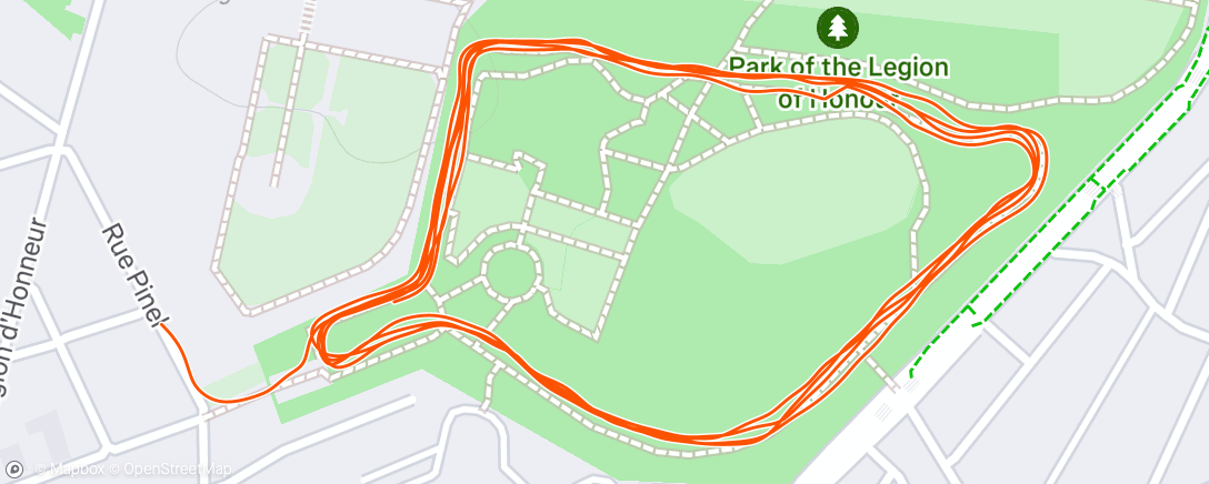 Map of the activity, Morning Run
