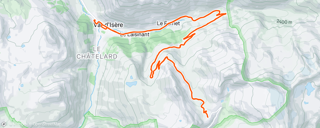 Map of the activity, Col de l'Iseran - récup active