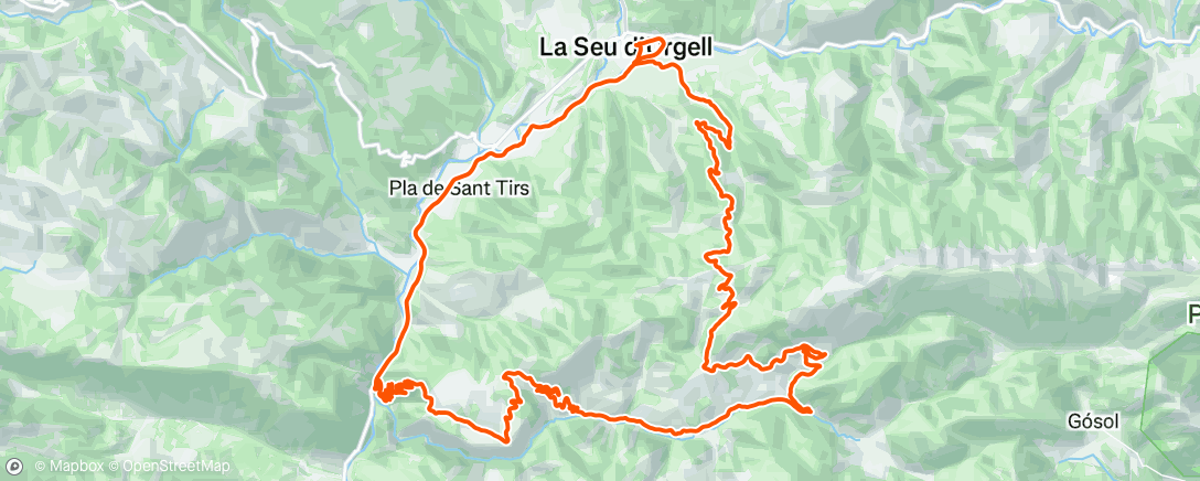 Map of the activity, Bicicleta por la mañana