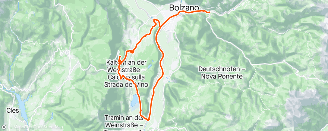 Map of the activity, Giro mattutino