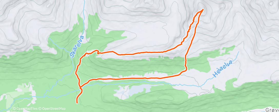Map of the activity, Afternoon Nordic Ski