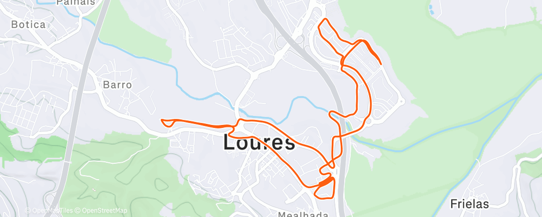 Map of the activity, A queimar calorias do Natal