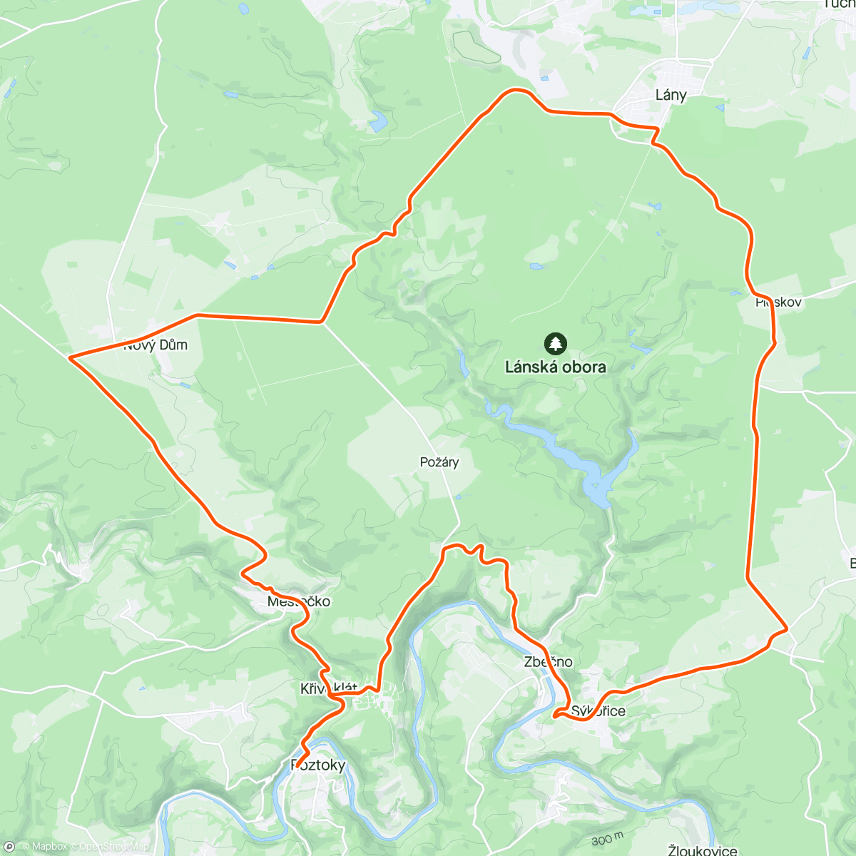 Map of the activity, Křivokláďo 🥳