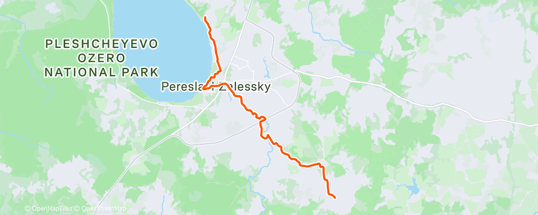 Map of the activity, Трейлраннинг (утро)