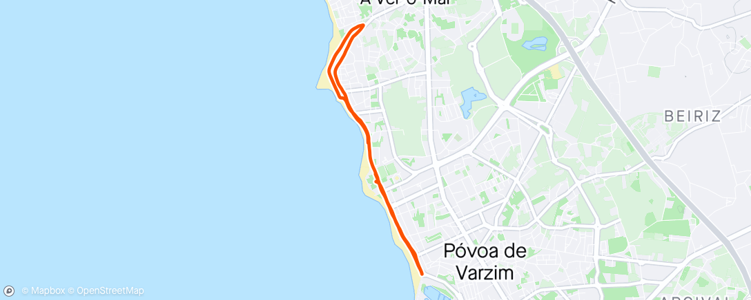 「Caminhada ao entardecer」活動的地圖