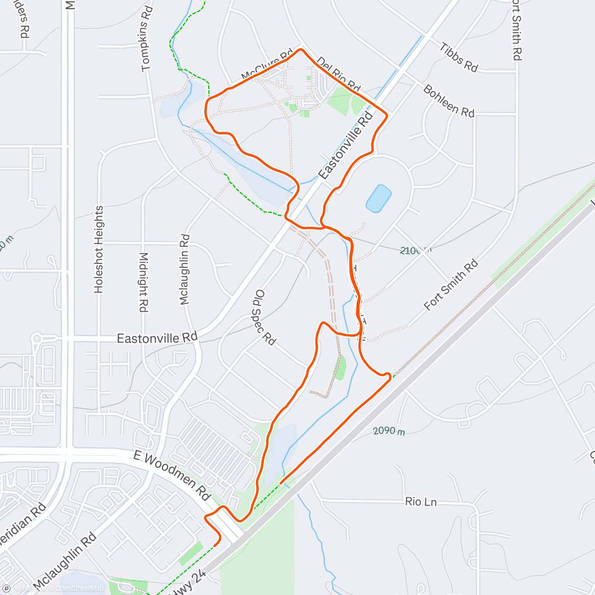 Map of the activity, thin air 😵‍💫 = post run headache