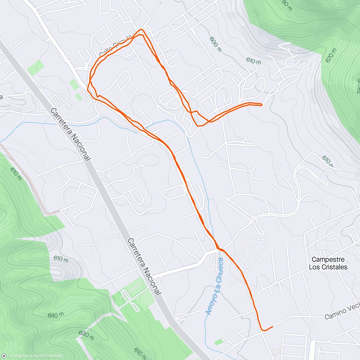 Map of the activity, Easy Sunday run