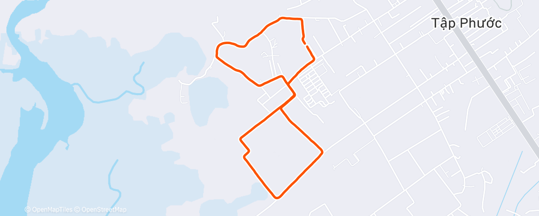 Map of the activity, Afternoon Run