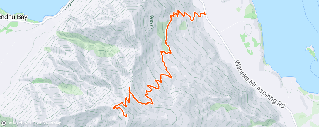 Map of the activity, Roys peak on first snow drop of the year