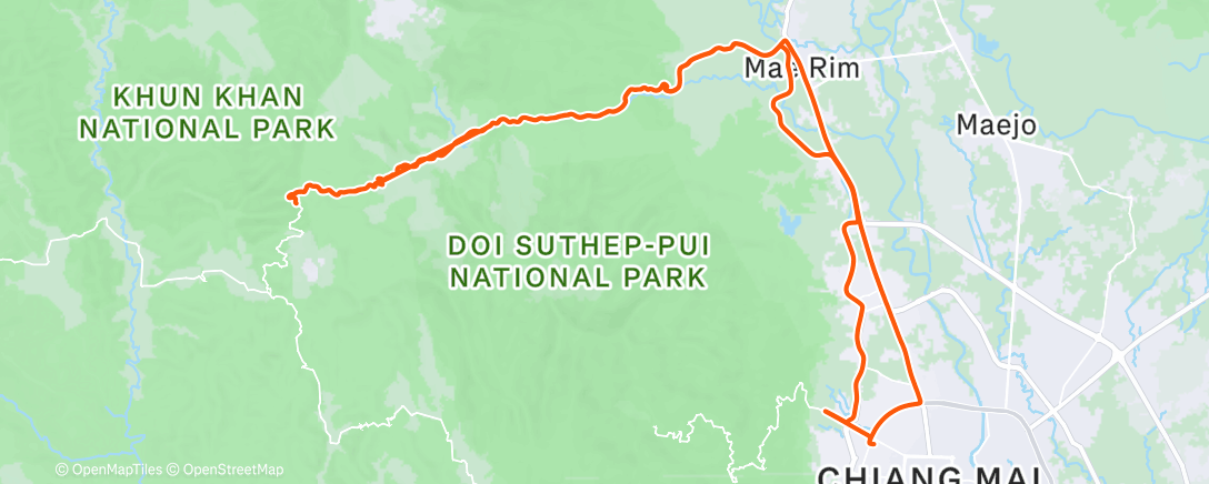 Map of the activity, 晨间SamoengLoop未完成Ride