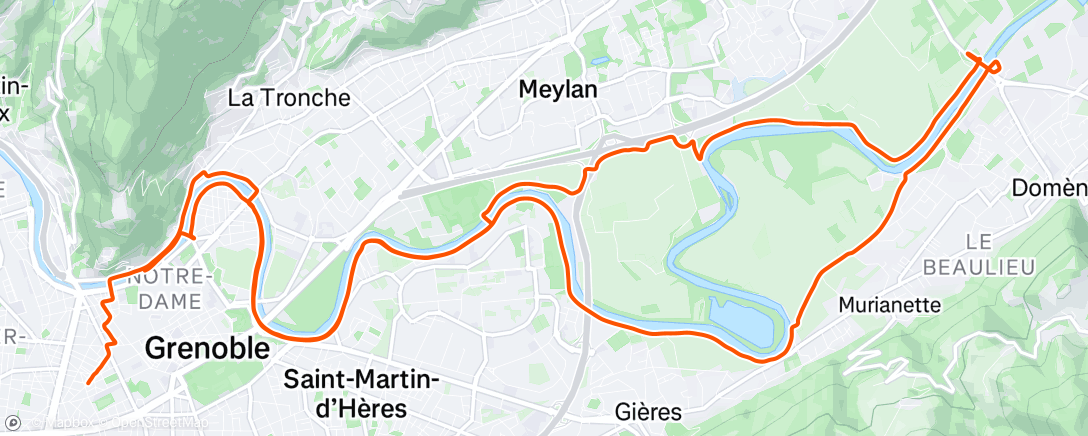 Map of the activity, Sortie vélo dans l'après-midi