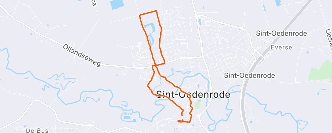 Map of the activity, Avondloop