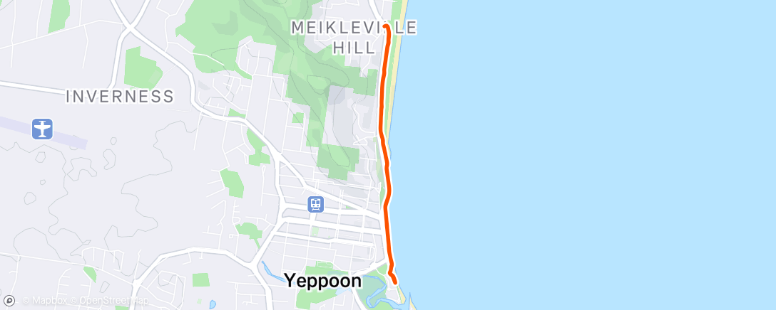 Map of the activity, Morning Run