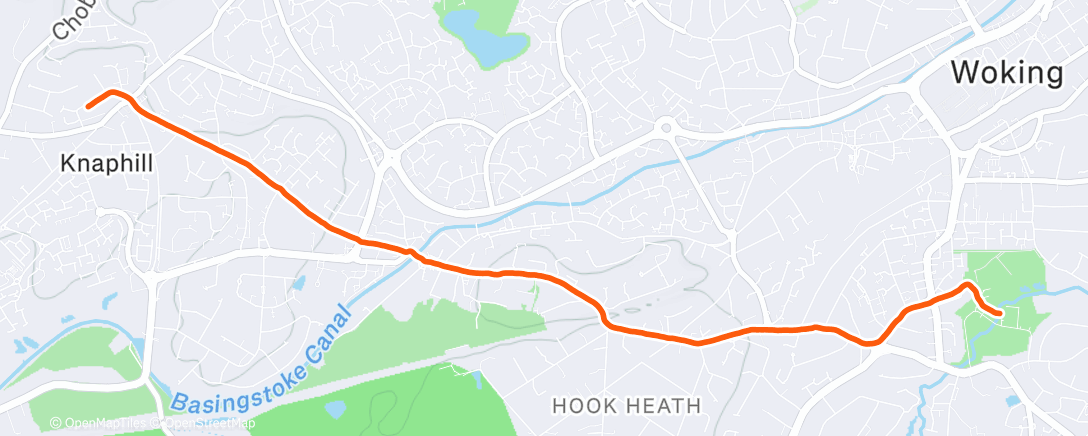 Map of the activity, Morning Run