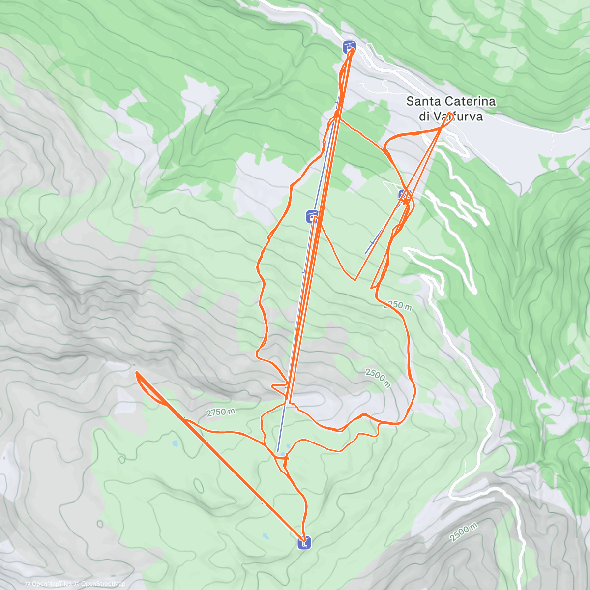 Map of the activity, Scaterina ⛷️