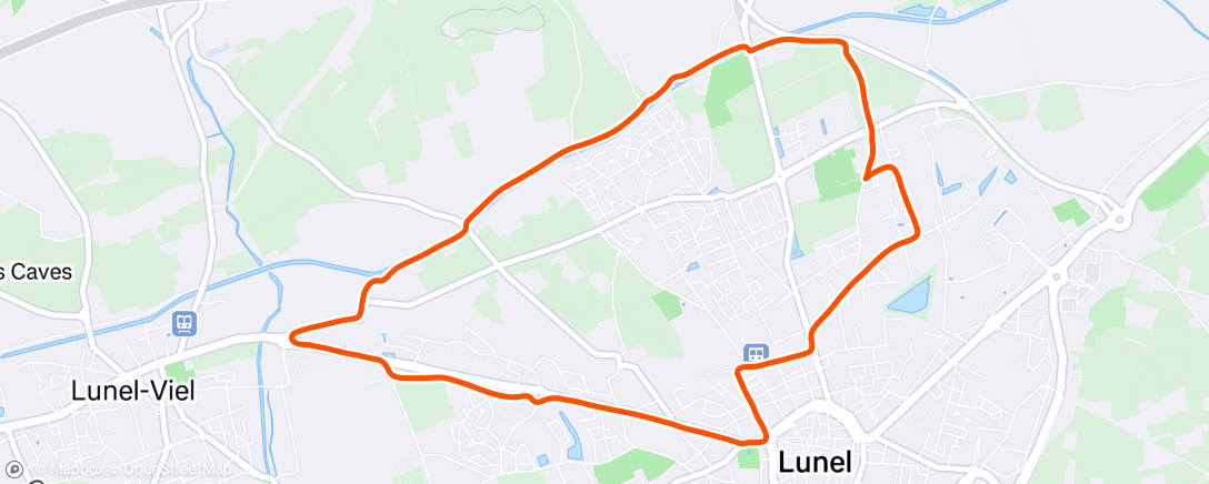 Map of the activity, Course à pied le matin