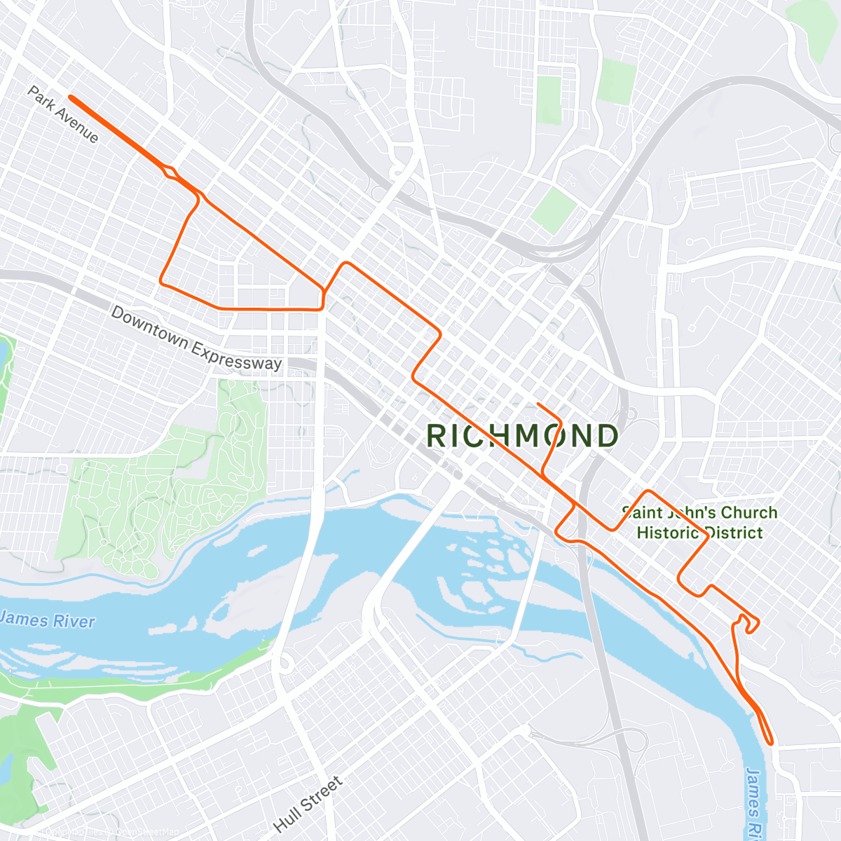 Map of the activity, Zwift - Richmond Rollercoaster in Richmond