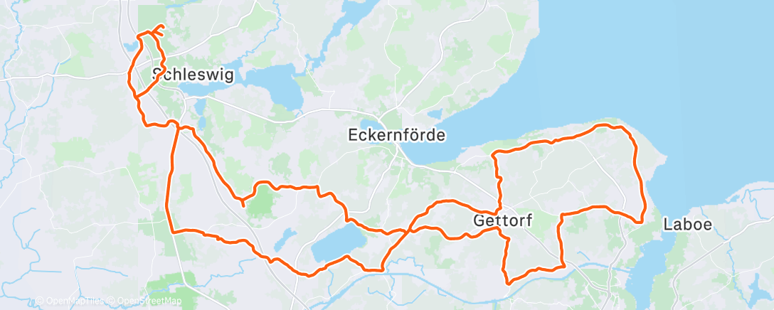 Map of the activity, Mittagsradfahrt