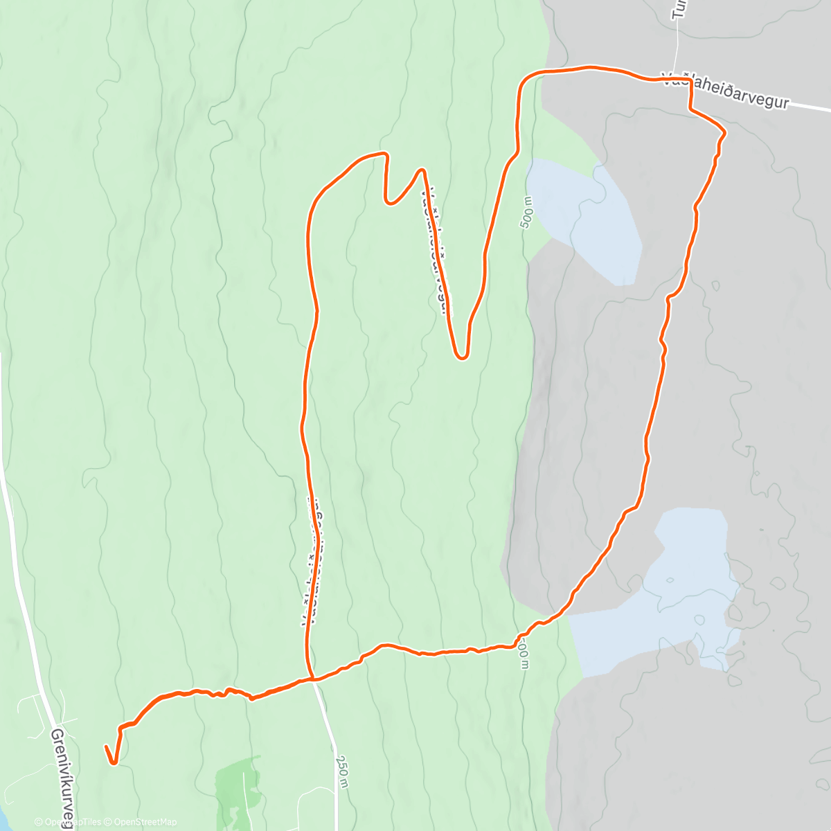 Map of the activity, Lunch Run