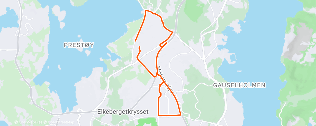 Map of the activity, Rolig økt med Magnus og Kjell. -3 grader på Grannes 🥶