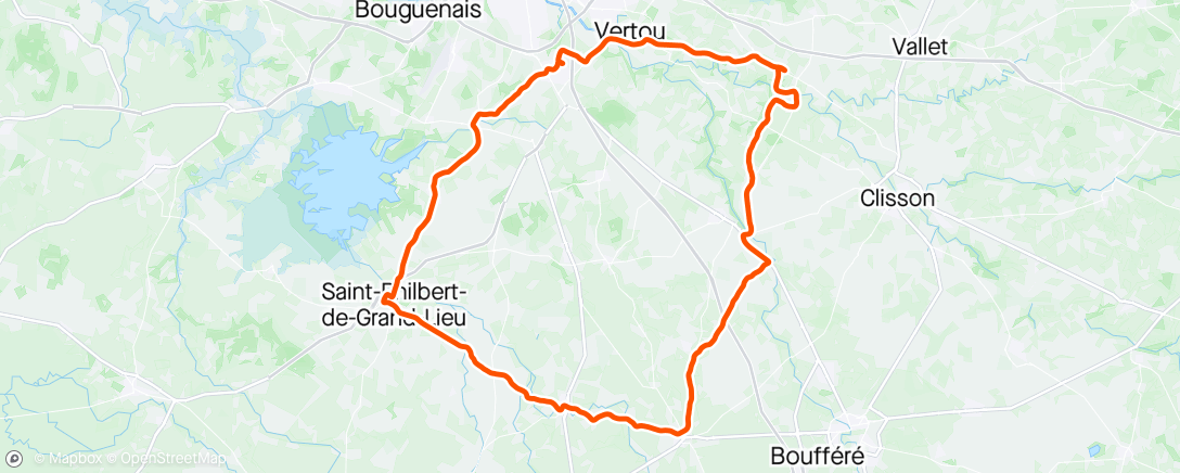 Map of the activity, Vélotaf + endurance critique face au vent 💨😬 Retour en bas du guidon , aïe 😵